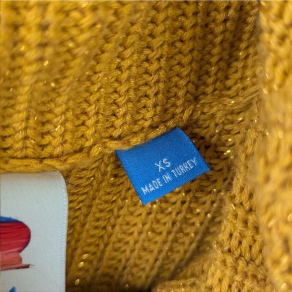 Farm Rio for Anthropologie Boldly Striped Sweater Dress Size XS Sparkly Rainbow - Picture 4 of 5